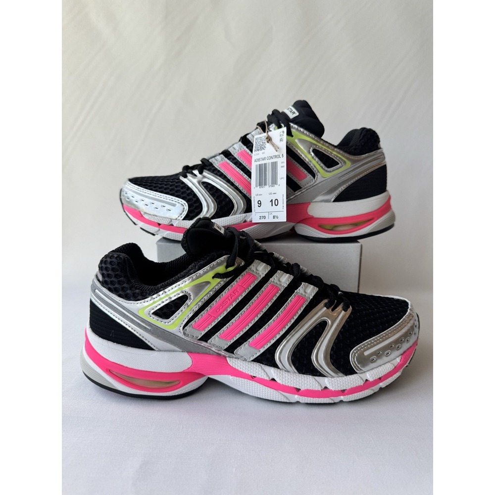 Adidas Adistar Control 5 Core Black Lucid Pink Silver Metallic JS0041 Size 9M